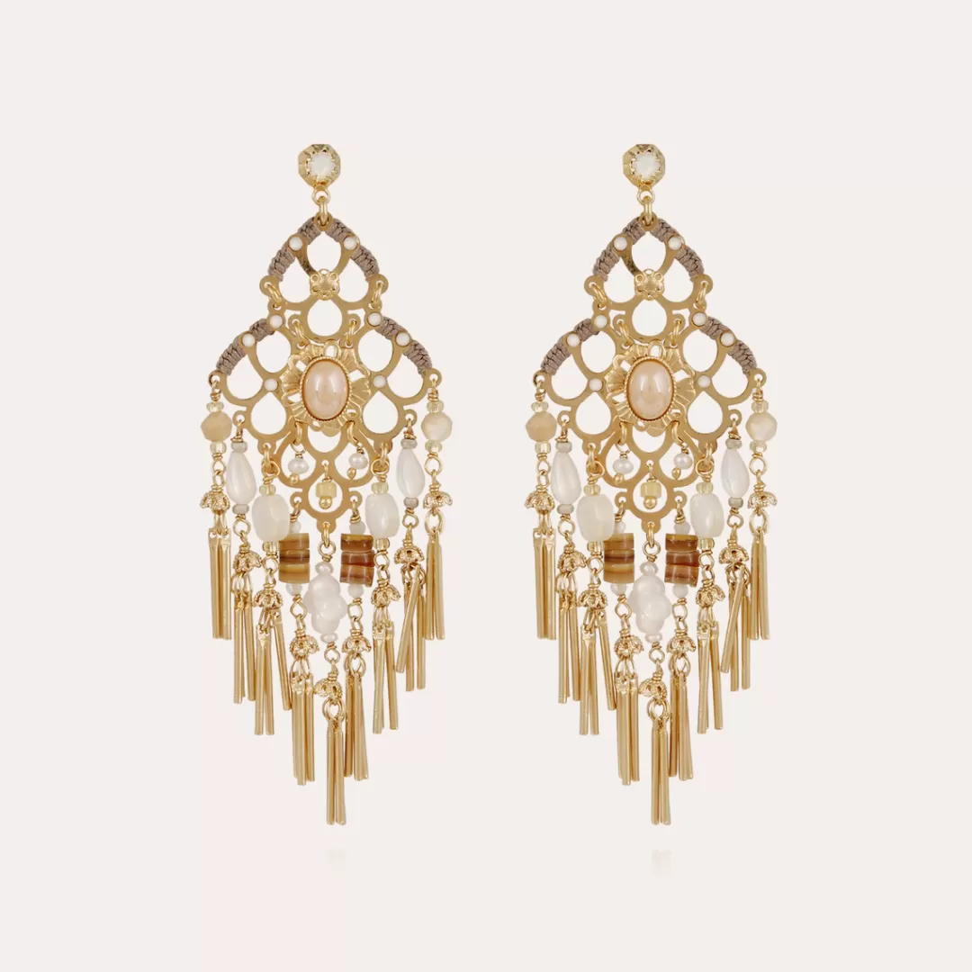 Gas Bijoux Boucles D'Oreilles Reine Pompon Mini Dorees