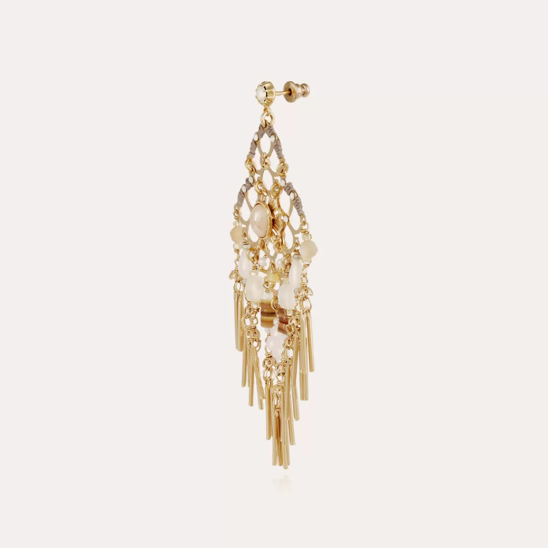 Gas Bijoux Boucles D'Oreilles Reine Pompon Mini Dorees