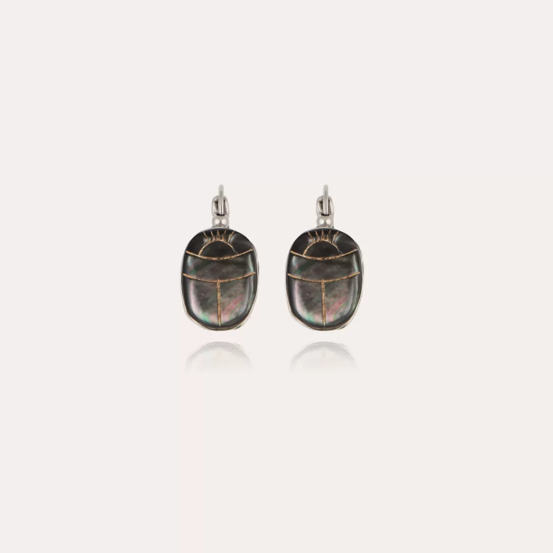 Gas Bijoux Boucles D'Oreilles Scaramouche Argentees-Nacre Grise