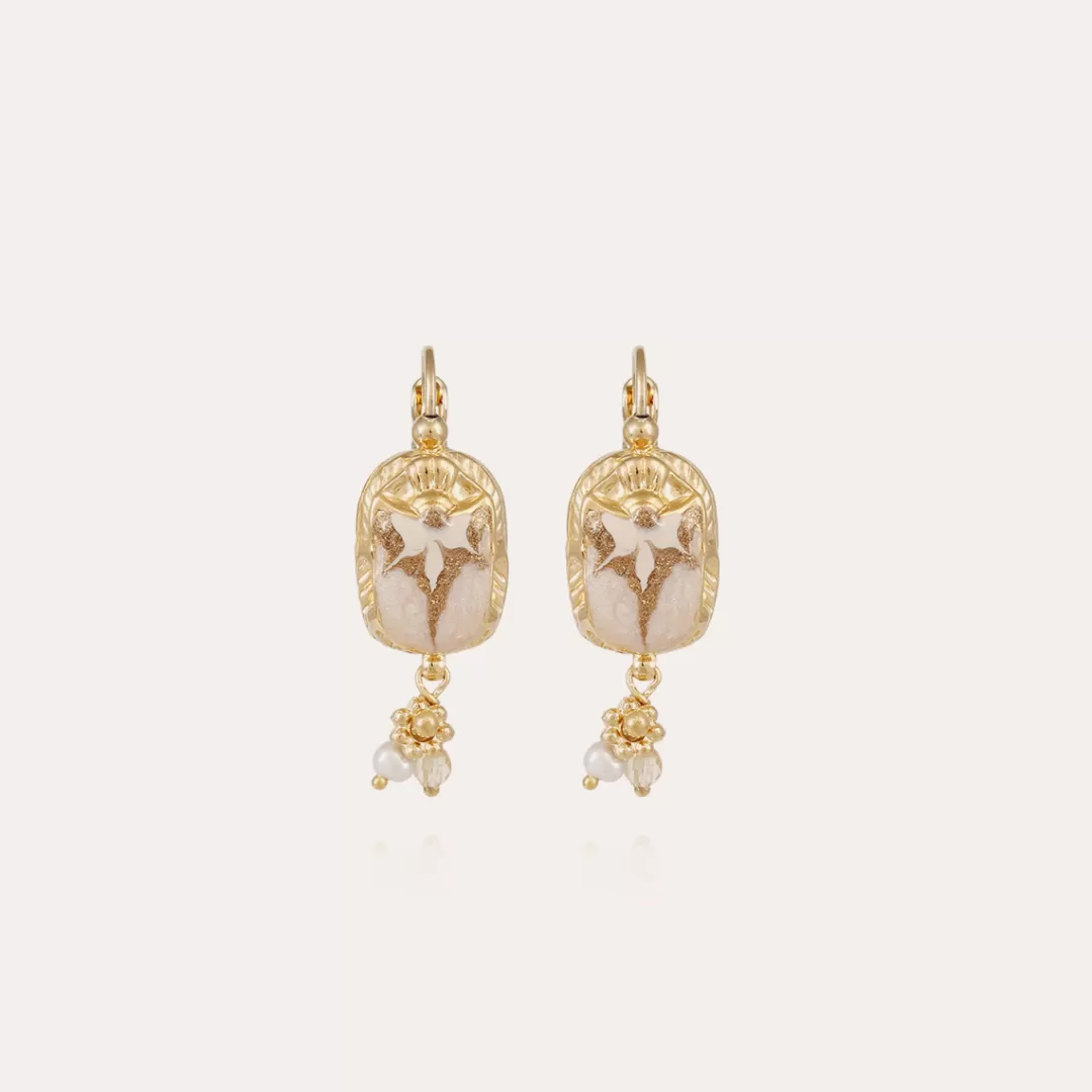 Gas Bijoux Boucles D'Oreilles Scaramouche Email Dorees