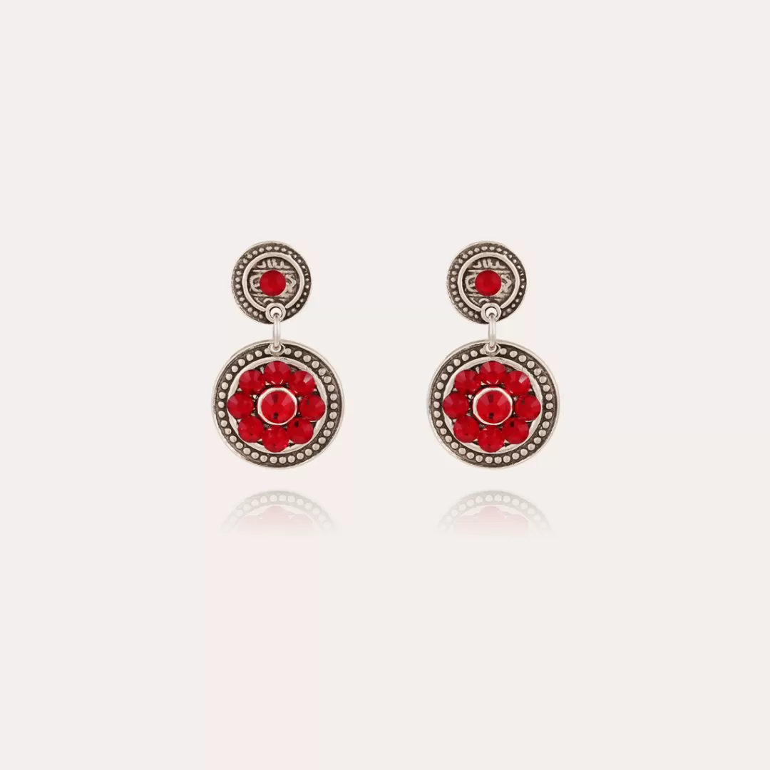 Gas Bijoux Boucles D'Oreilles Sequin Argentees