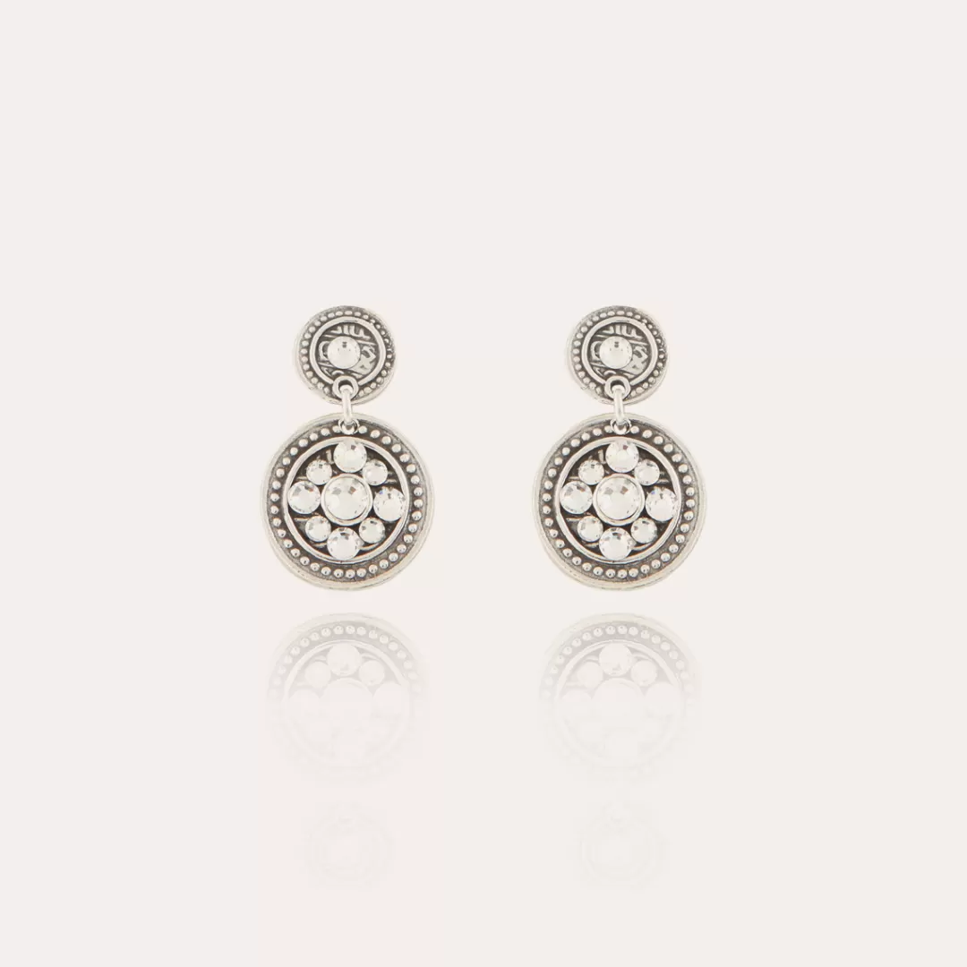 Gas Bijoux Boucles D'Oreilles Sequin Argentees