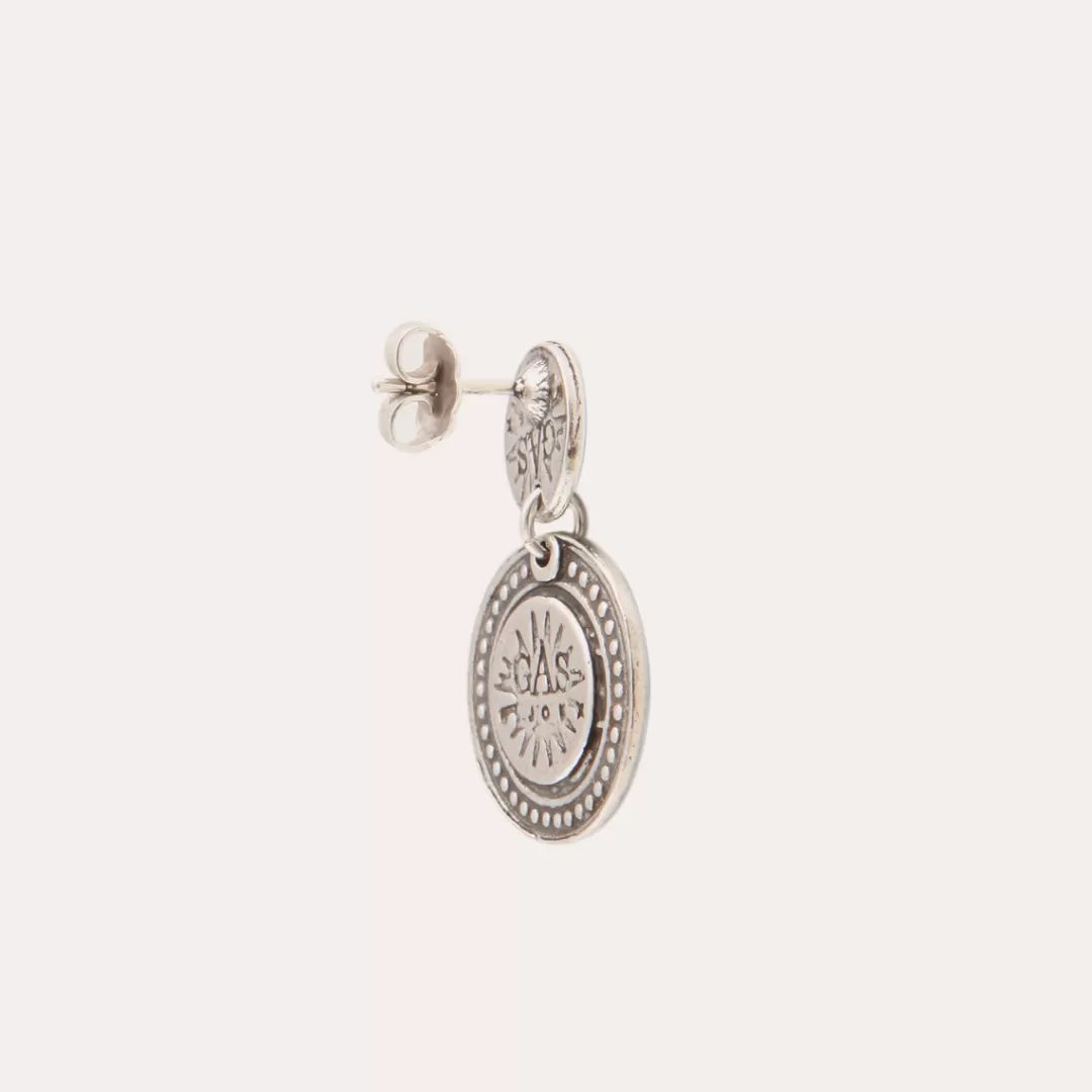 Gas Bijoux Boucles D'Oreilles Sequin Argentees