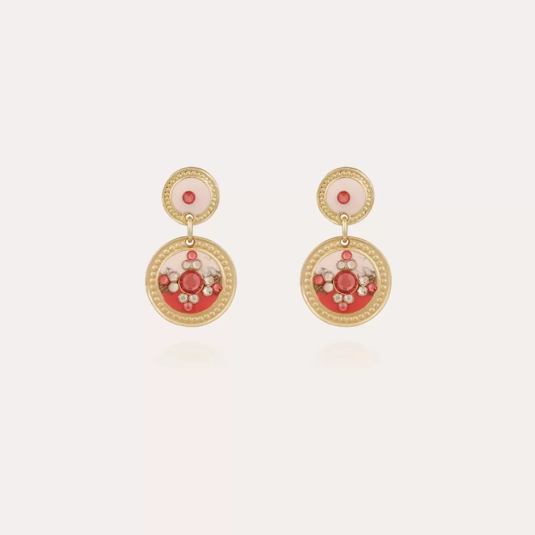 Gas Bijoux Boucles D'Oreilles Sequin Dorees