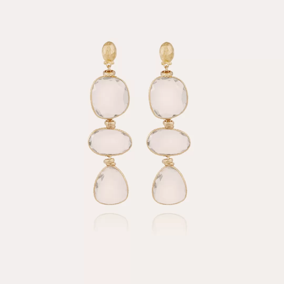 Gas Bijoux Boucles D'Oreilles Sireine Dorees-Cristal