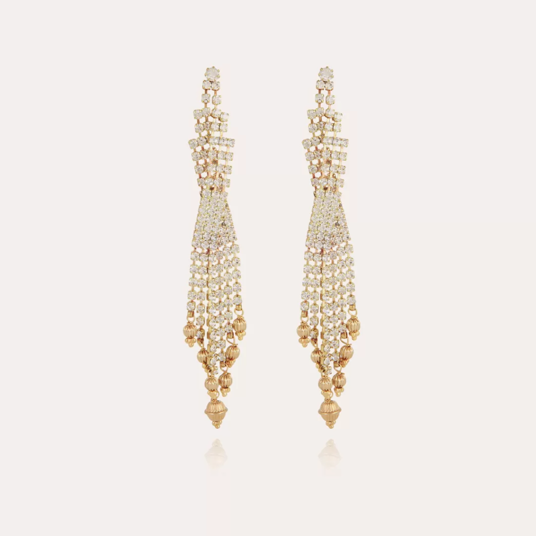 Gas Bijoux Boucles D'Oreilles Sofia Strass Dorees