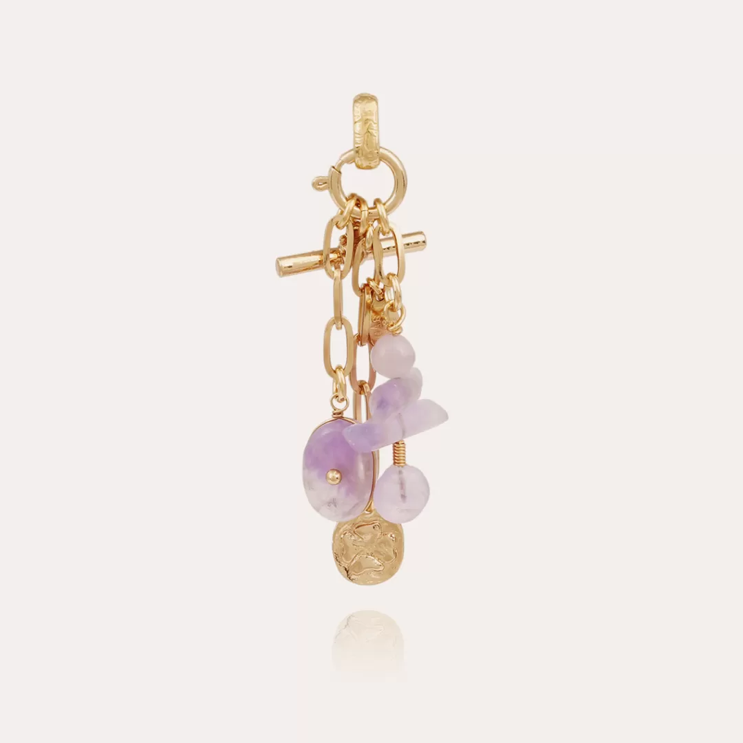 Gas Bijoux Boucles D'Oreilles Sueno Dorees-Amethyste