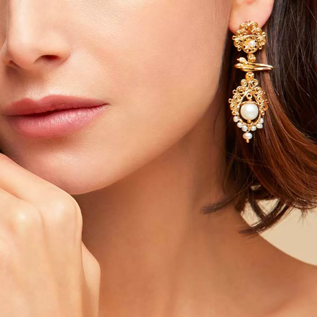 Gas Bijoux Boucles D'Oreilles Tocoa Bird Dorees