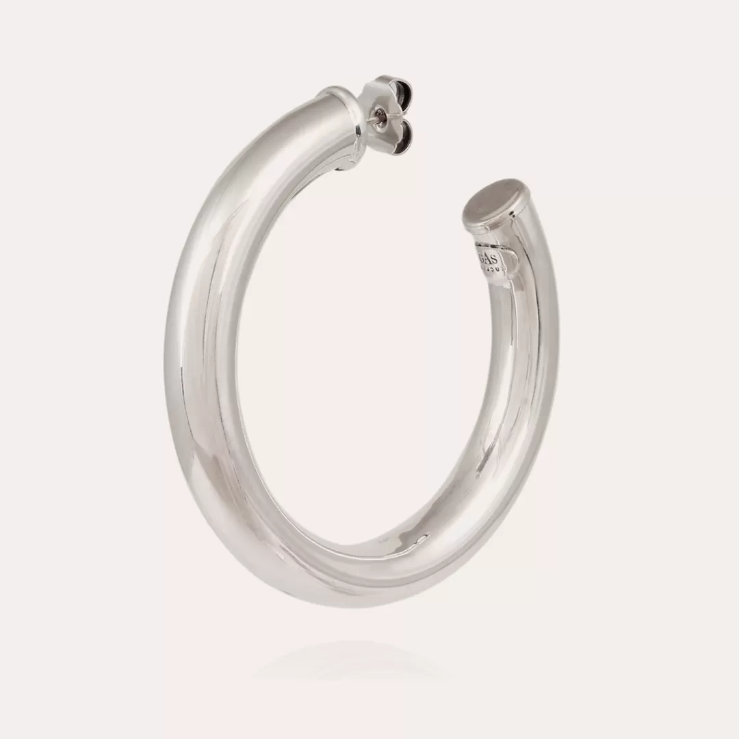 Gas Bijoux Boucles D'Oreilles Turner Grand Modele Argentees
