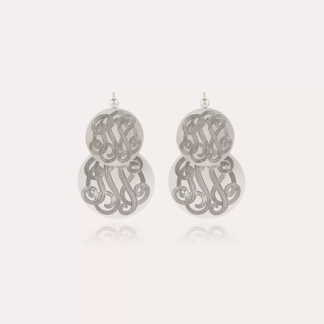 Gas Bijoux Boucles D'Oreilles Very Diva Double Petit Modele Argentees