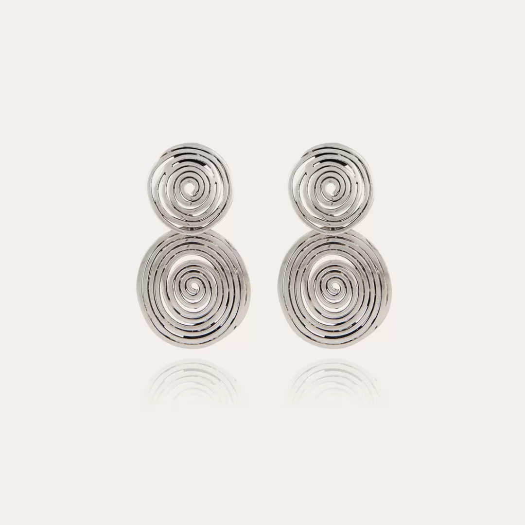 Gas Bijoux Boucles D'Oreilles Wave Petit Modele Argentees
