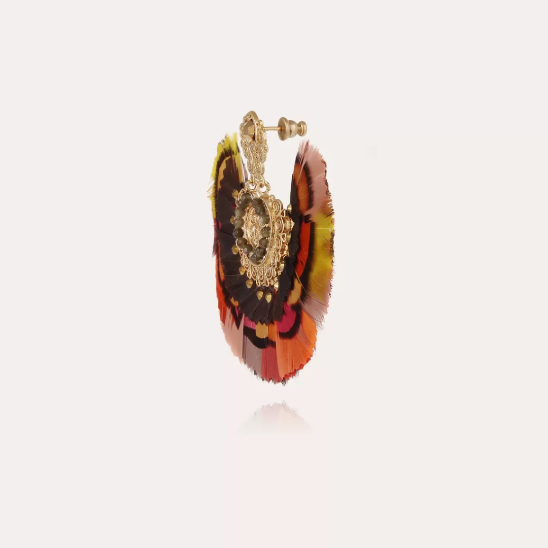 Gas Bijoux Boucles D'Oreilles Yuca Gaia Dorees