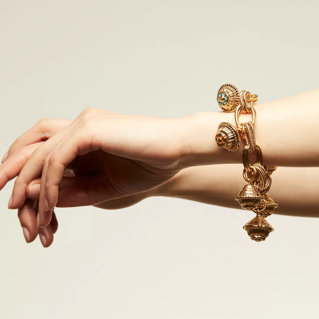 Gas Bijoux Bracelet Bell Email Dore