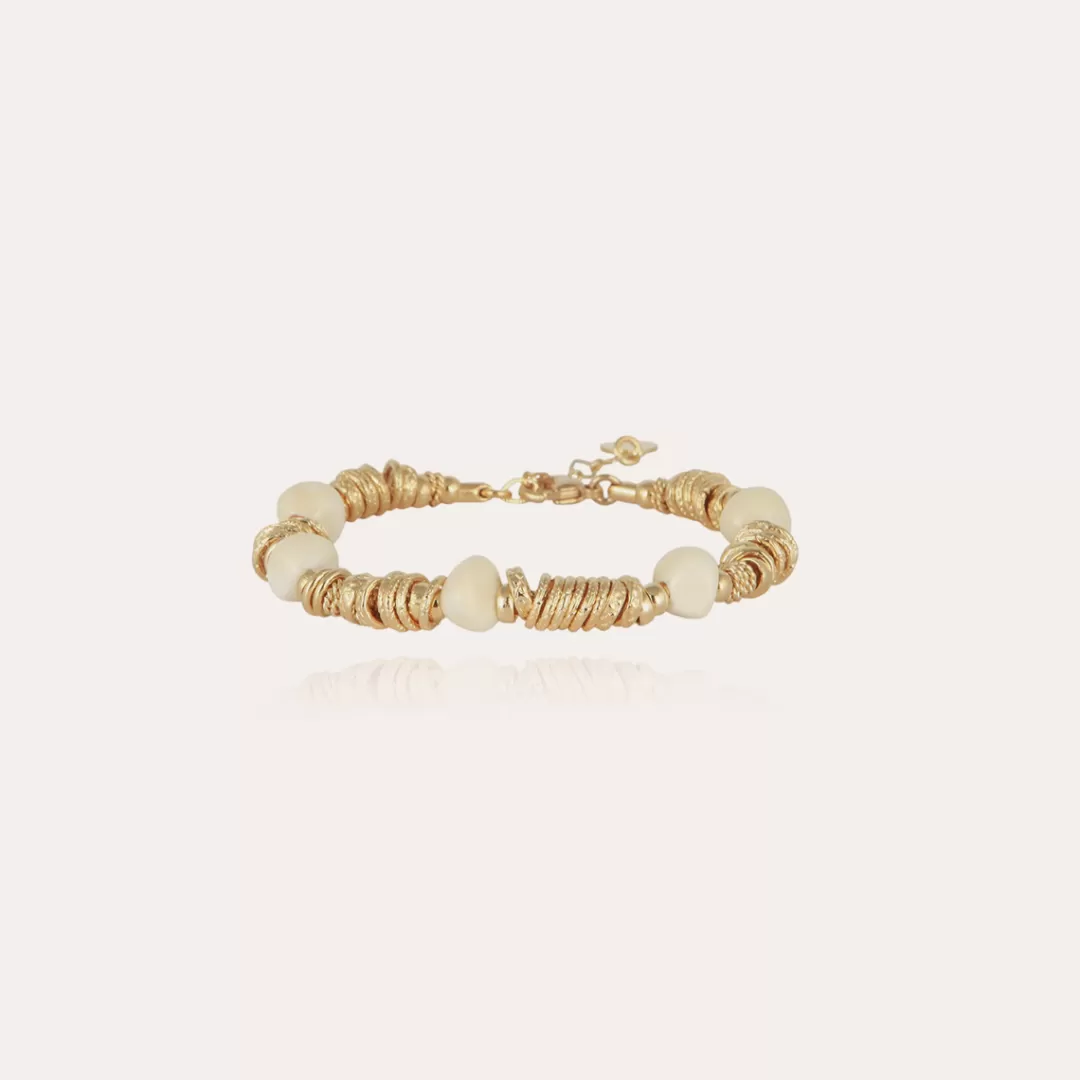 Gas Bijoux Bracelet Biba Petit Modele Acetate Dore-Ivoire