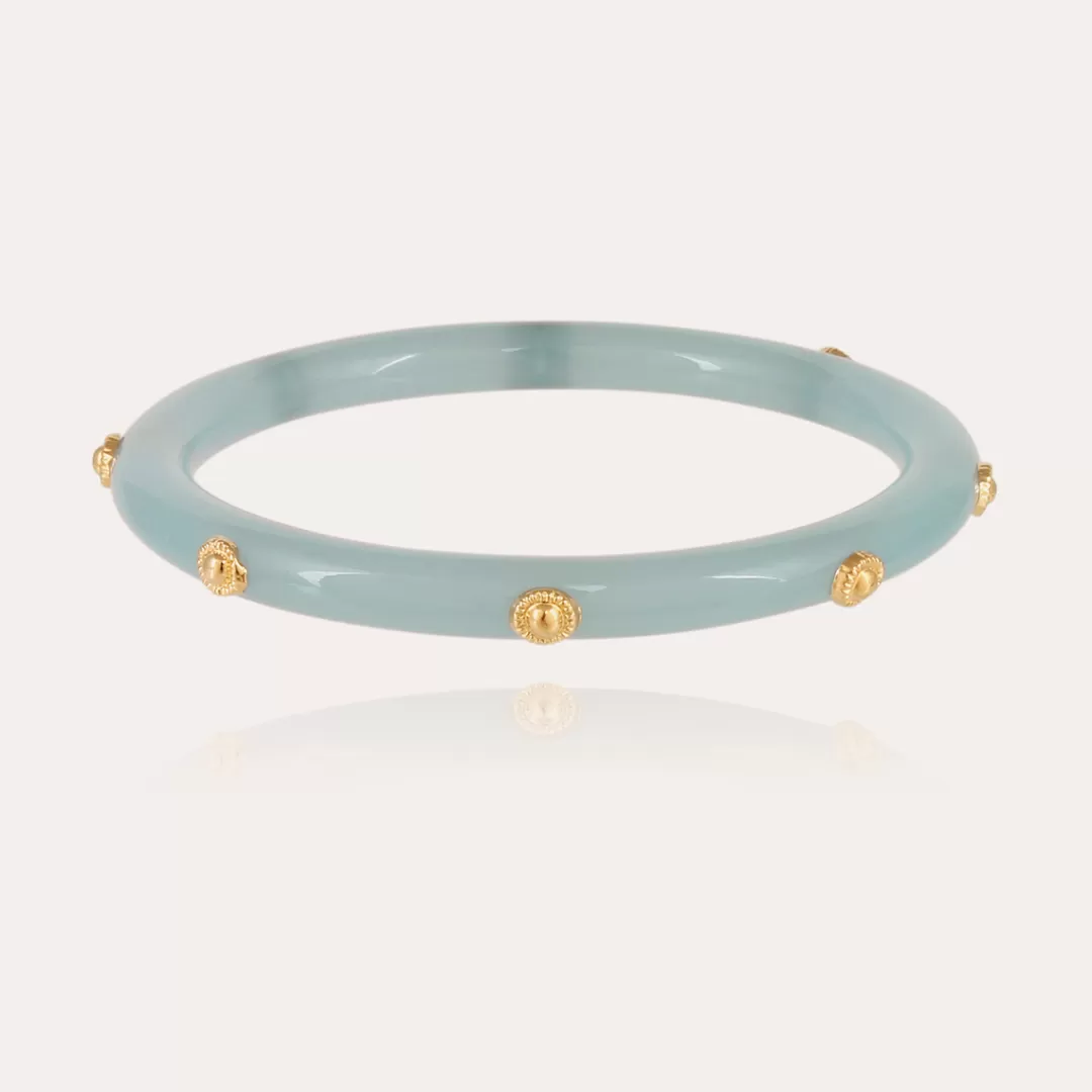 Gas Bijoux Bracelet Caftan Bis Acetate Dore-Bleu