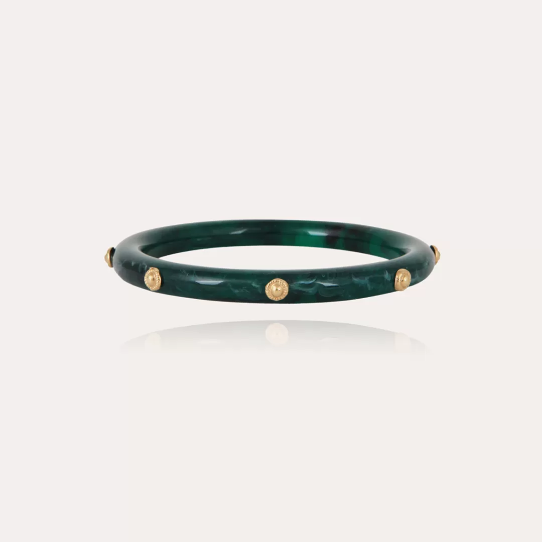 Gas Bijoux Bracelet Caftan Bis Acetate Dorees-Emeraude