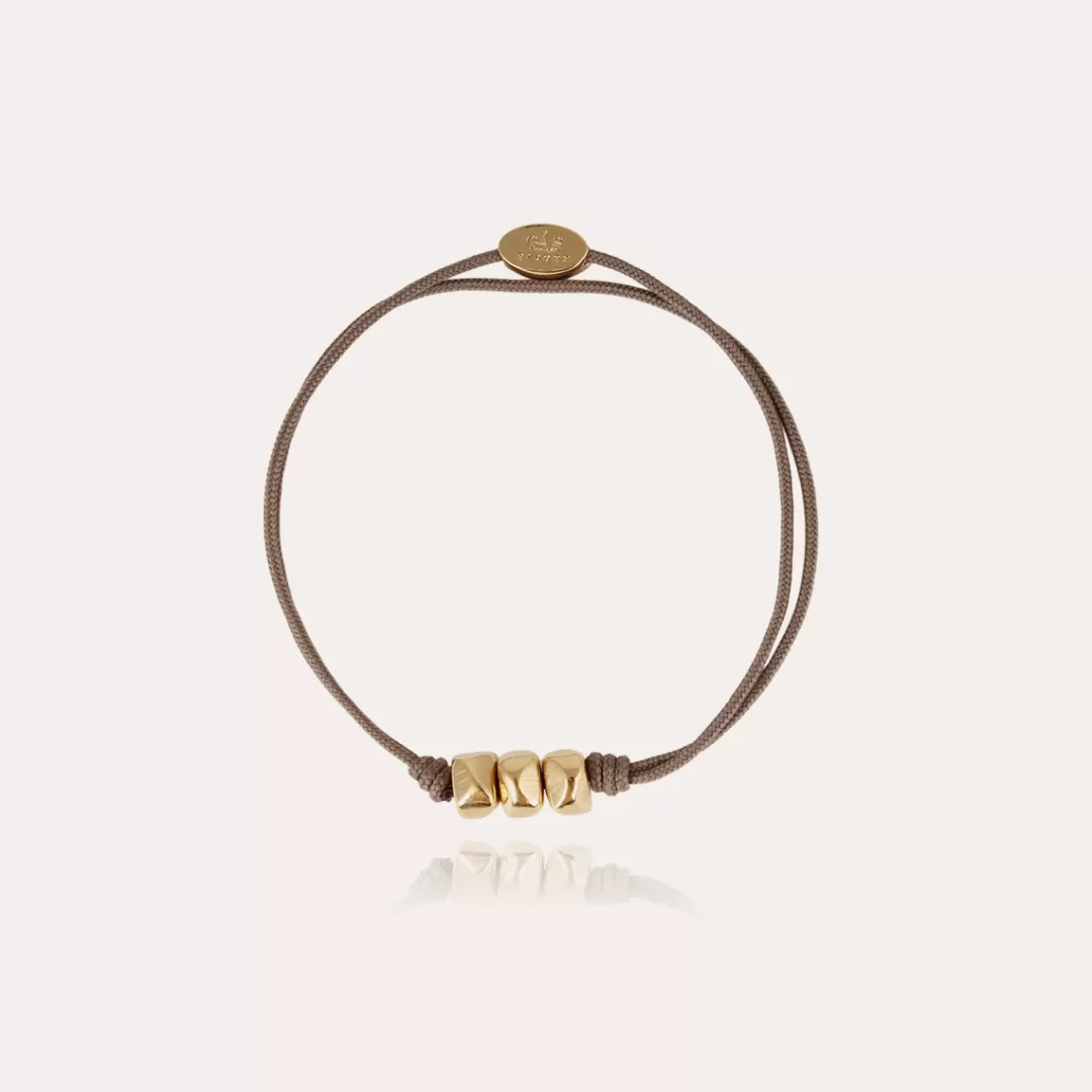 Gas Bijoux Bracelet Cailloux Homme Dore