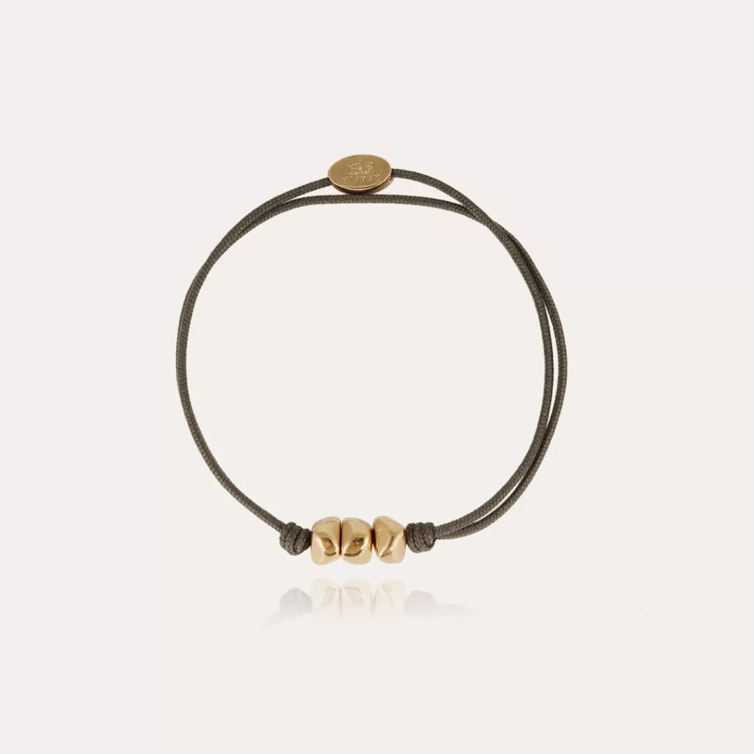 Gas Bijoux Bracelet Cailloux Homme Dore
