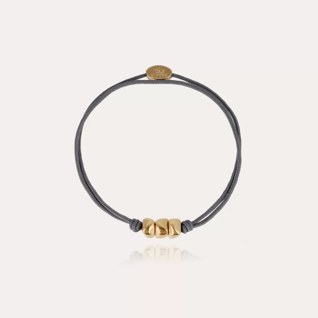 Gas Bijoux Bracelet Cailloux Homme Dore