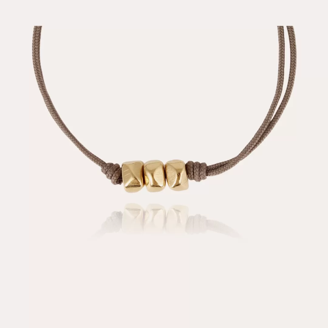 Gas Bijoux Bracelet Cailloux Homme Dore