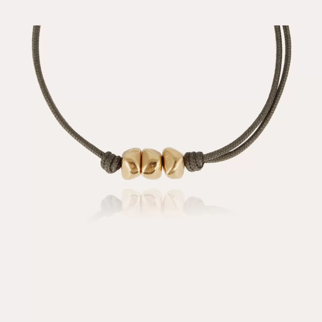 Gas Bijoux Bracelet Cailloux Homme Dore