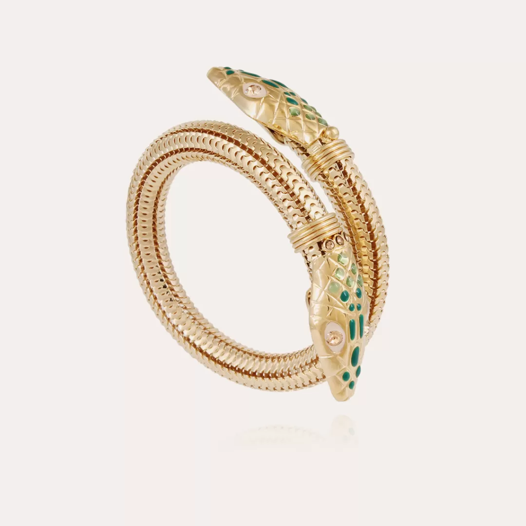 Gas Bijoux Bracelet Cobra Email Dore