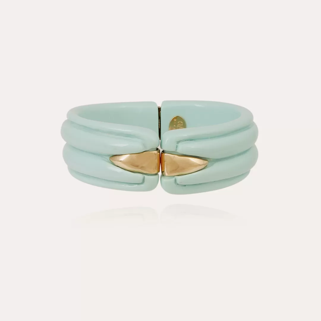 Gas Bijoux Bracelet Ecume Acetate Dore-Bleu Clair