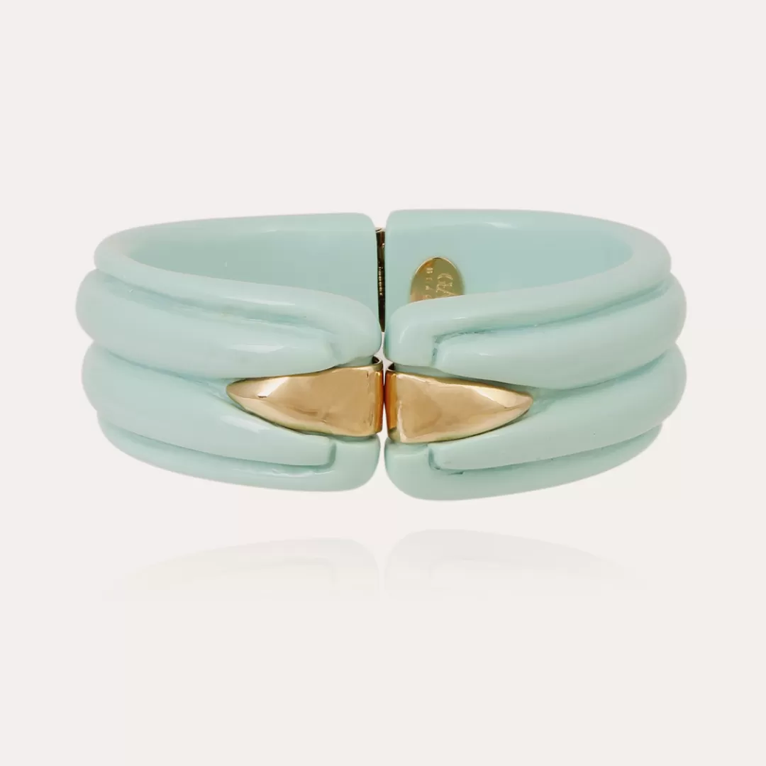 Gas Bijoux Bracelet Ecume Acetate Dore-Bleu Clair