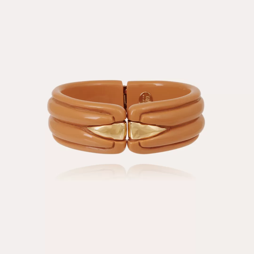 Gas Bijoux Bracelet Ecume Acetate Dore-Peche
