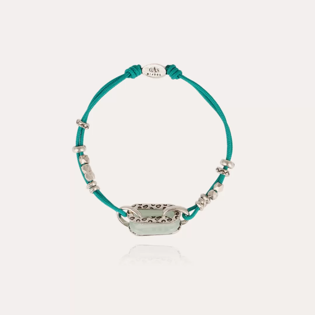 Gas Bijoux Bracelet Escale Homme Acetate Argente-Bleu Acqua
