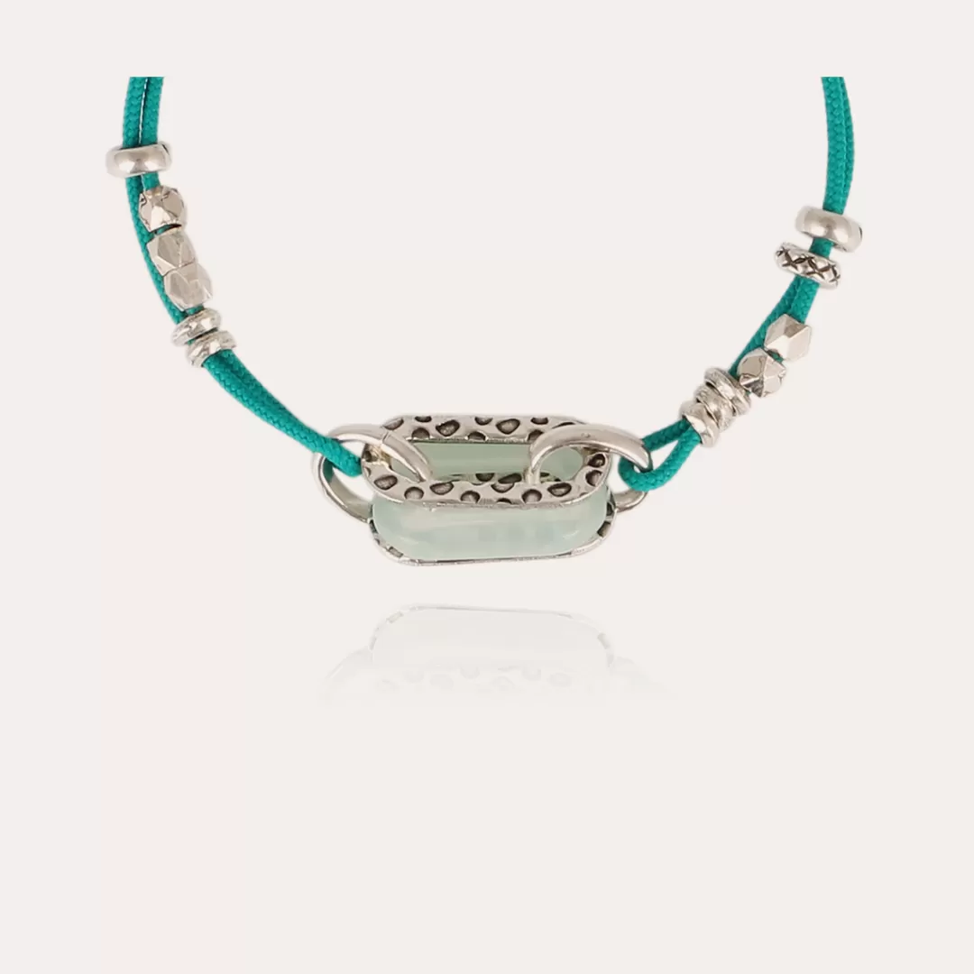 Gas Bijoux Bracelet Escale Homme Acetate Argente-Bleu Acqua