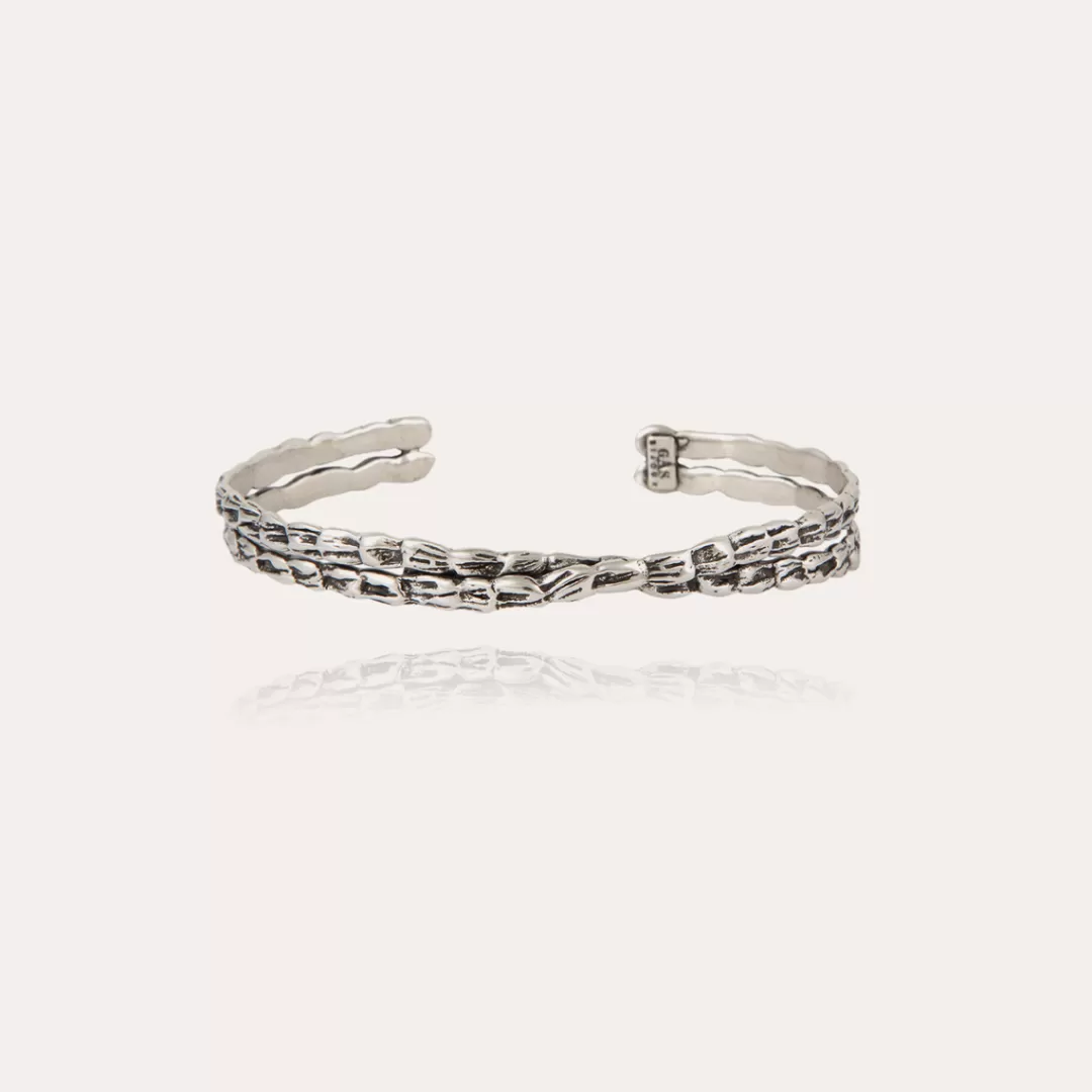 Gas Bijoux Bracelet Liane Croise Homme Argente