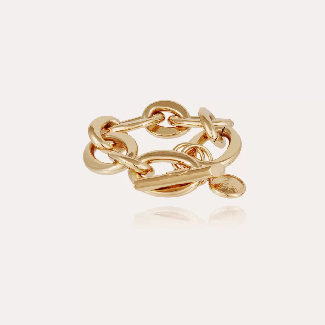 Gas Bijoux Bracelet Maille Ovale Moyen Modele Dore