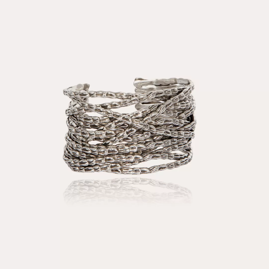 Gas Bijoux Bracelet Manchette Liane Argente