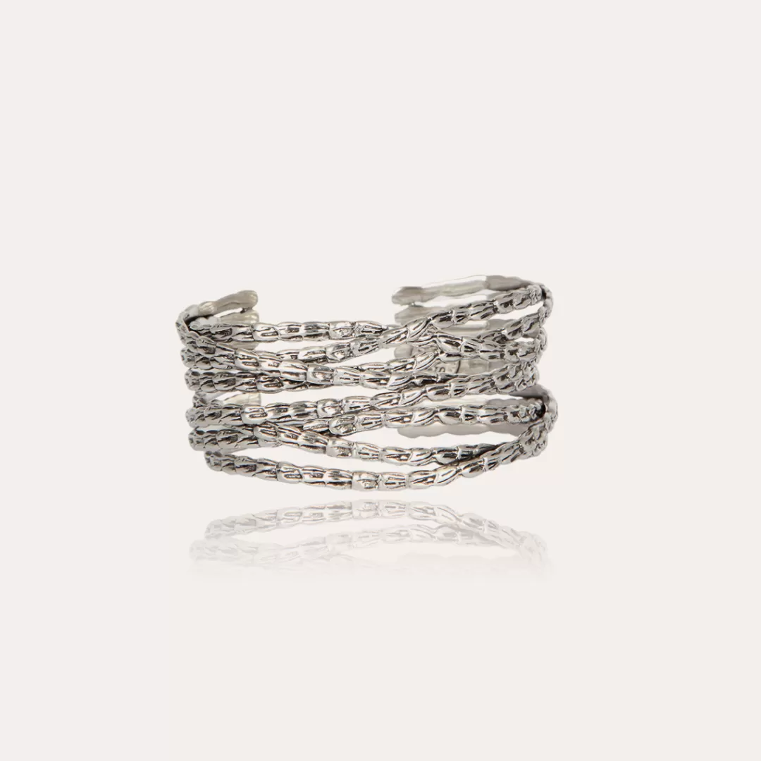 Gas Bijoux Bracelet Manchette Liane Petit Modele Argente