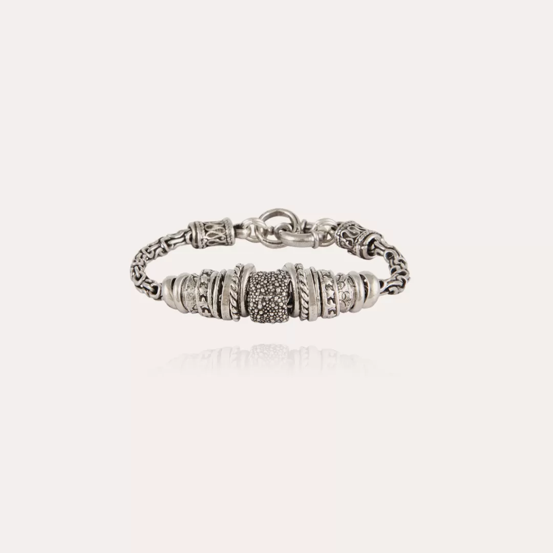 Gas Bijoux Bracelet Marquise Chaine Argente