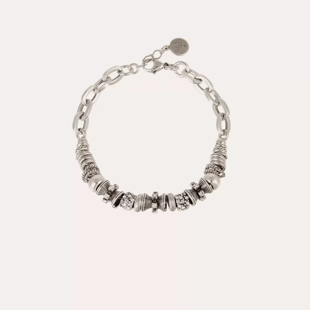 Gas Bijoux Bracelet Marquiza Chaine Strass Silver