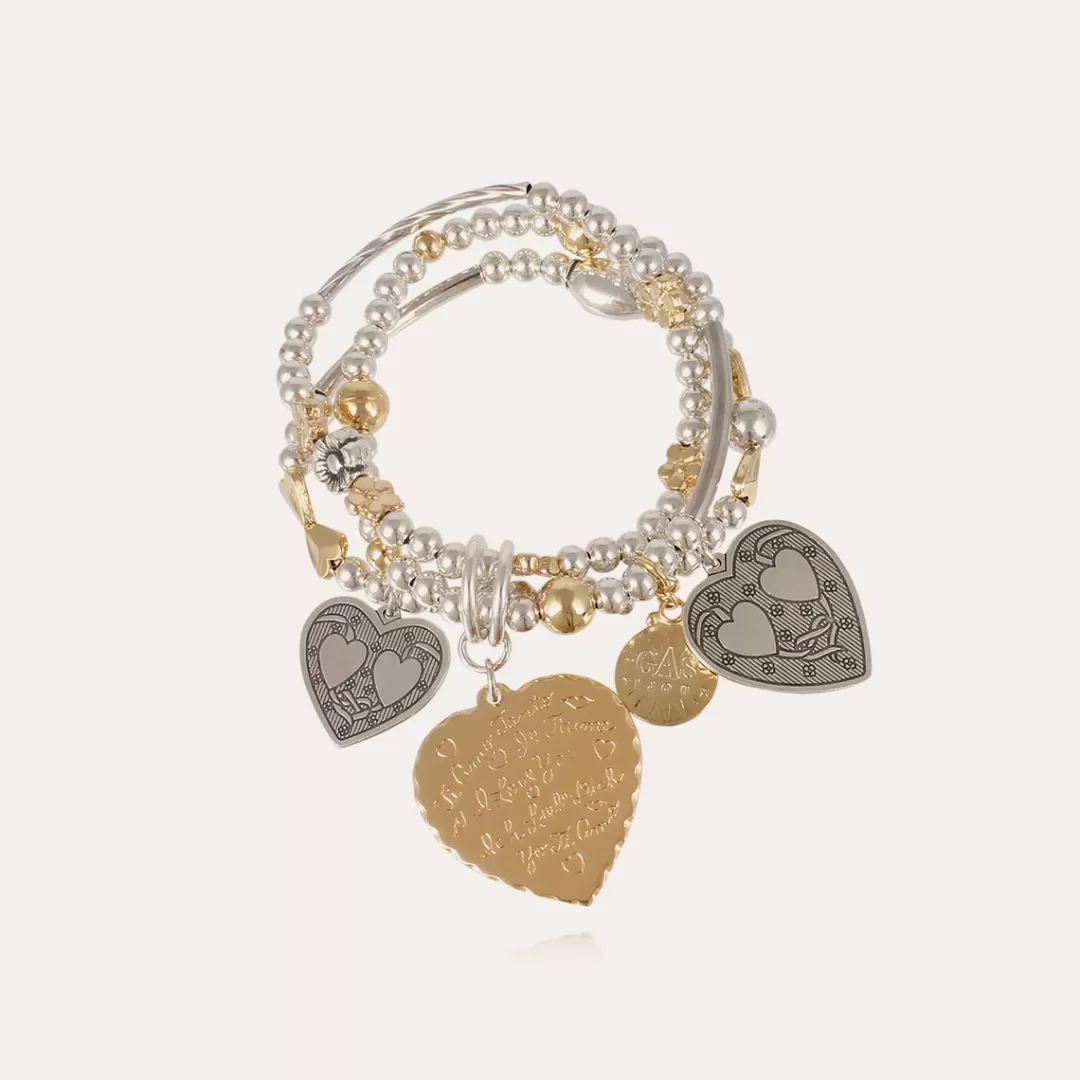 Gas Bijoux Bracelet Merlin Love Bicolore