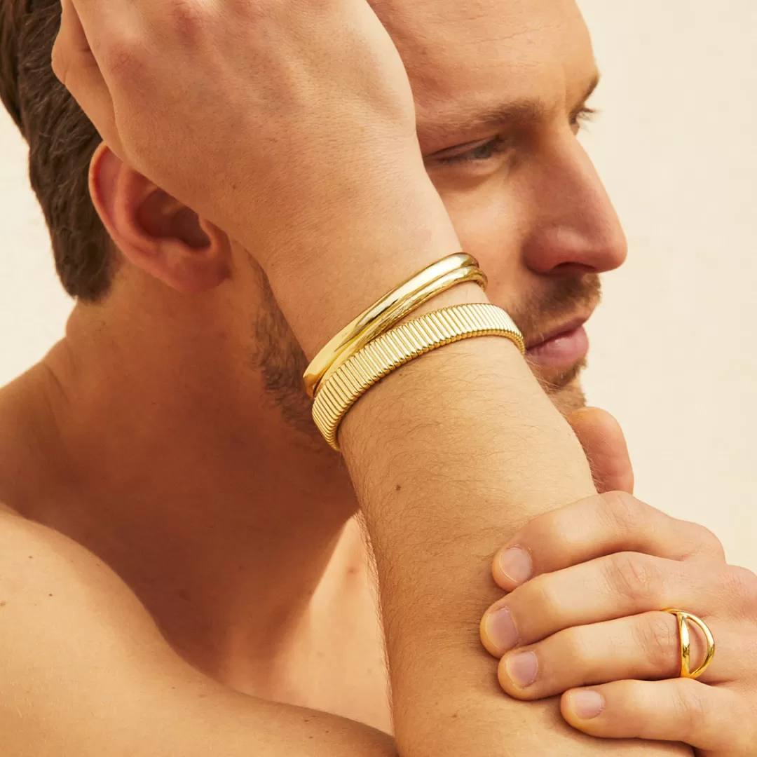 Gas Bijoux Bracelet Milos Homme Dore