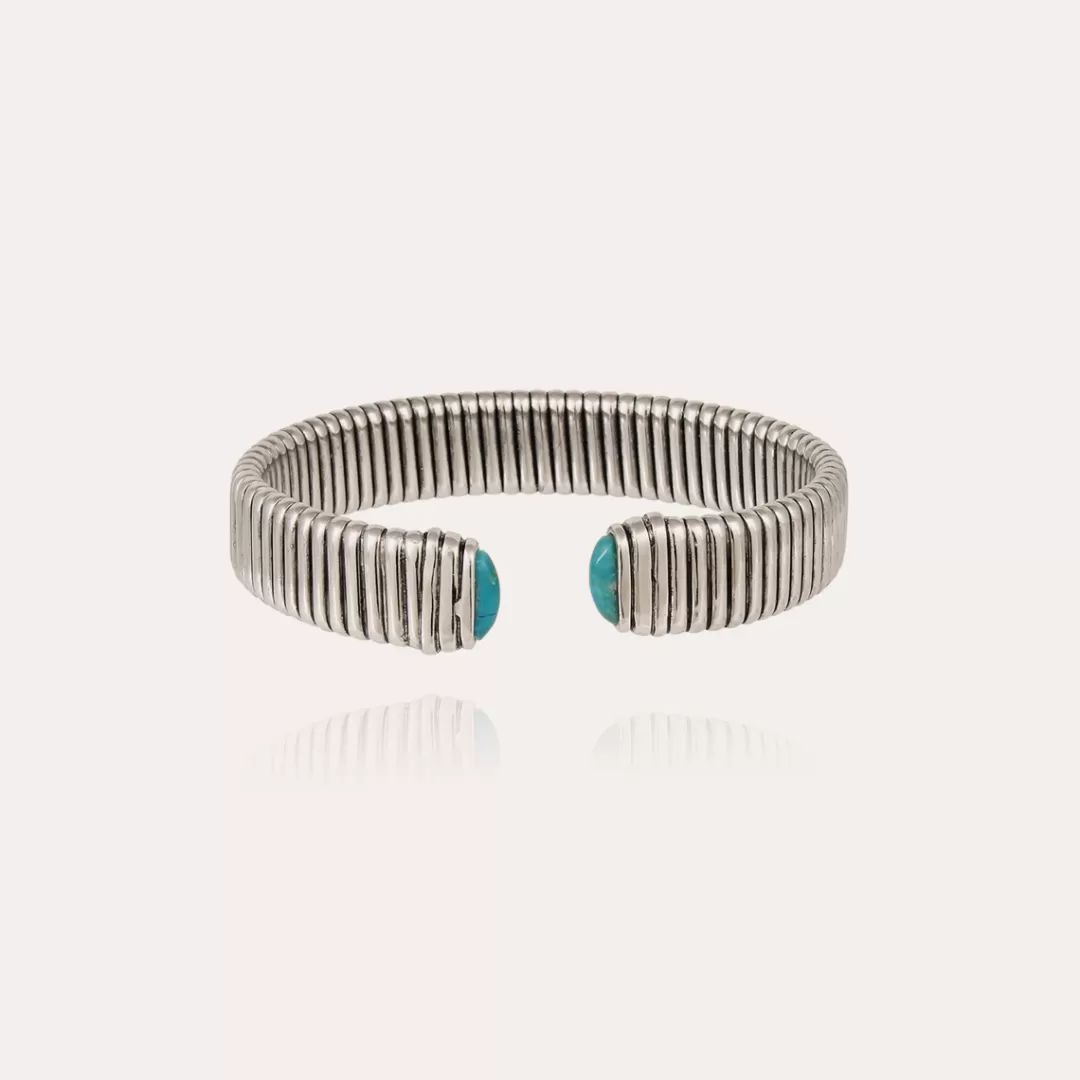 Gas Bijoux Bracelet Milos Homme Grand Modele Argente-Turquoise