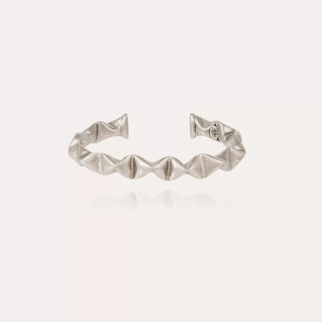 Gas Bijoux Bracelet Moki Jonc Homme Grand Modele Argente