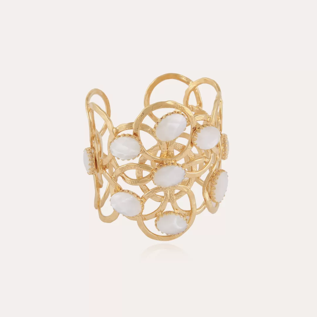 Gas Bijoux Bracelet Olympie Dore-Nacre Blanche