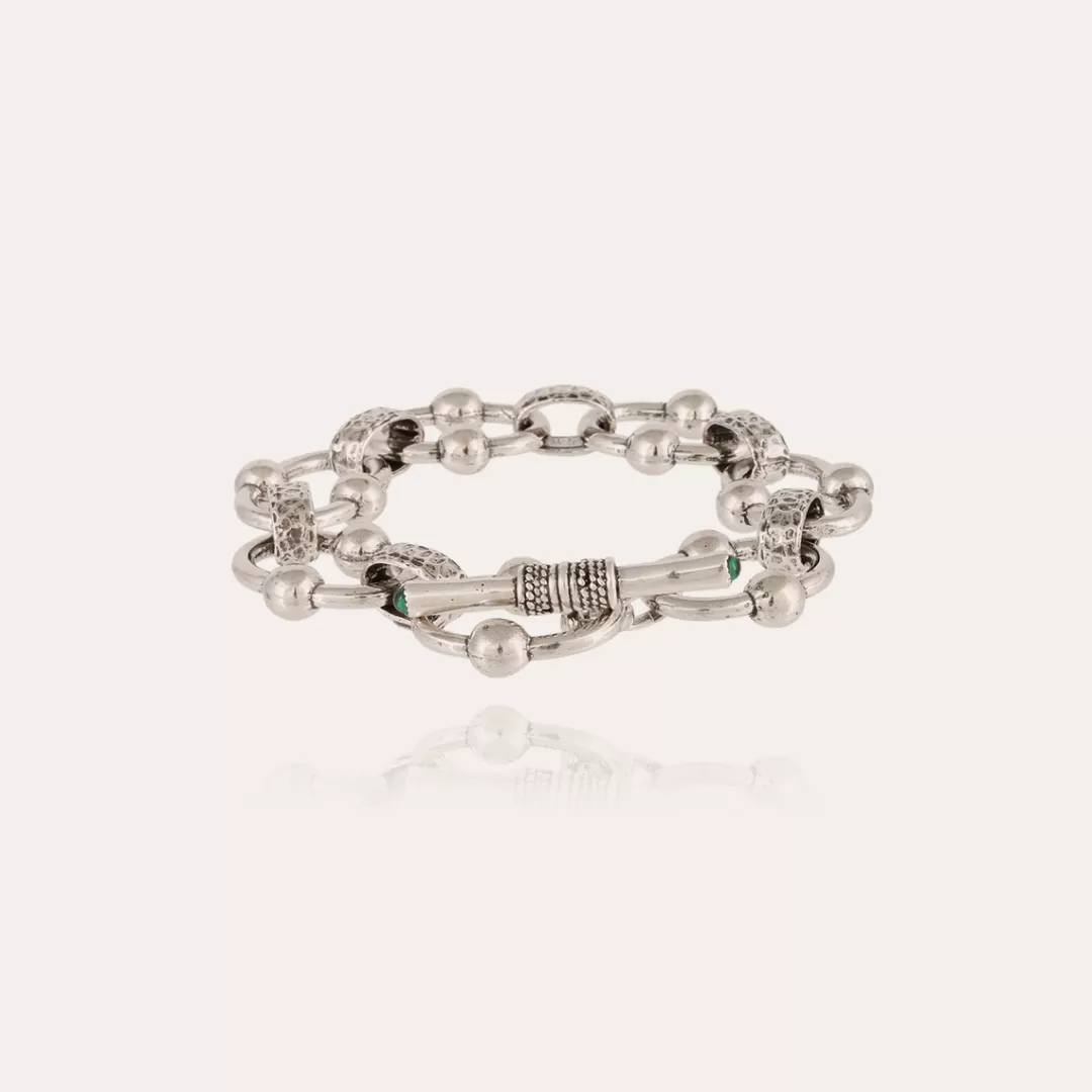 Gas Bijoux Bracelet Rivage Argente-Malachite