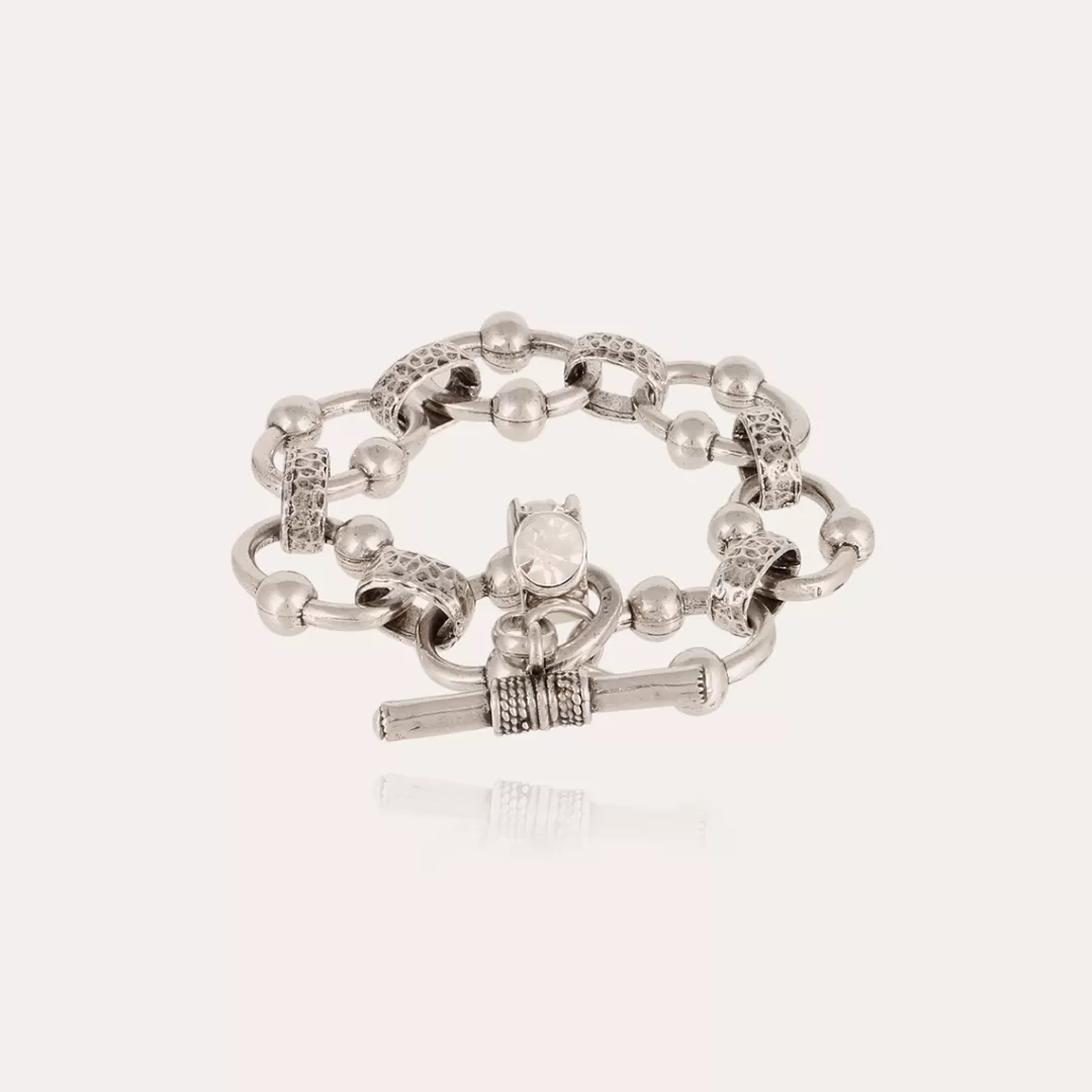 Gas Bijoux Bracelet Rivage Strass Argente