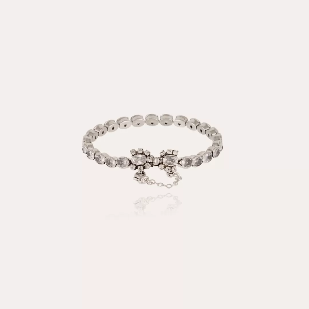 Gas Bijoux Bracelet Riviera Fleur Grand Modele Argente