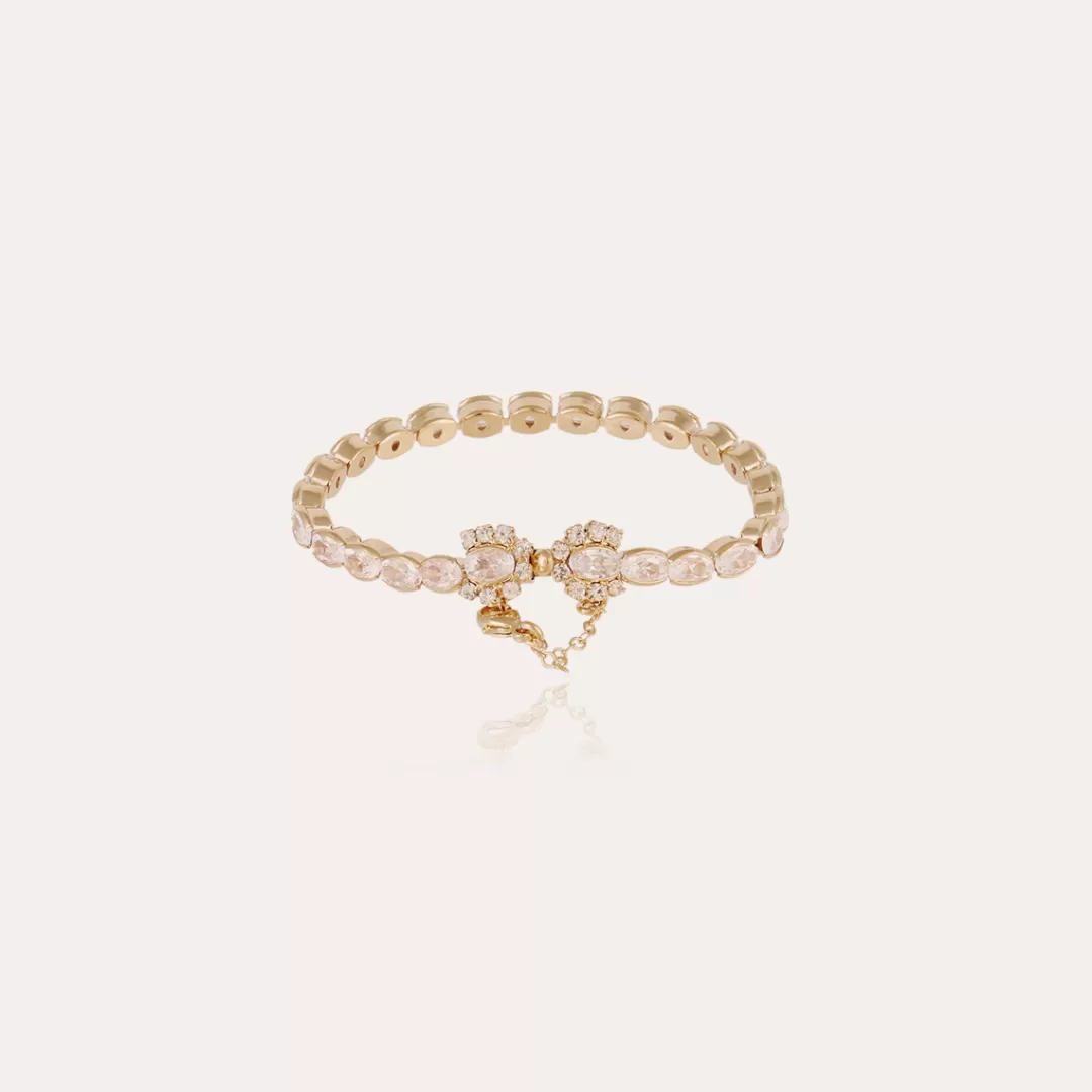 Gas Bijoux Bracelet Riviera Fleur Grand Modele Dore