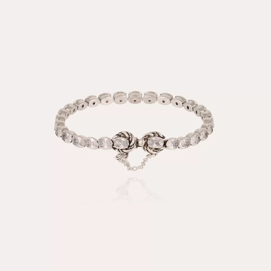 Gas Bijoux Bracelet Riviera Fleur Homme Grand Modele Argente