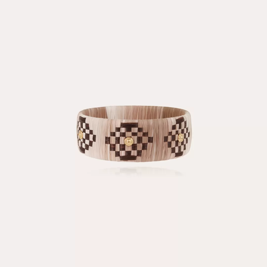 Gas Bijoux Bracelet Rofia Grand Modele Dore