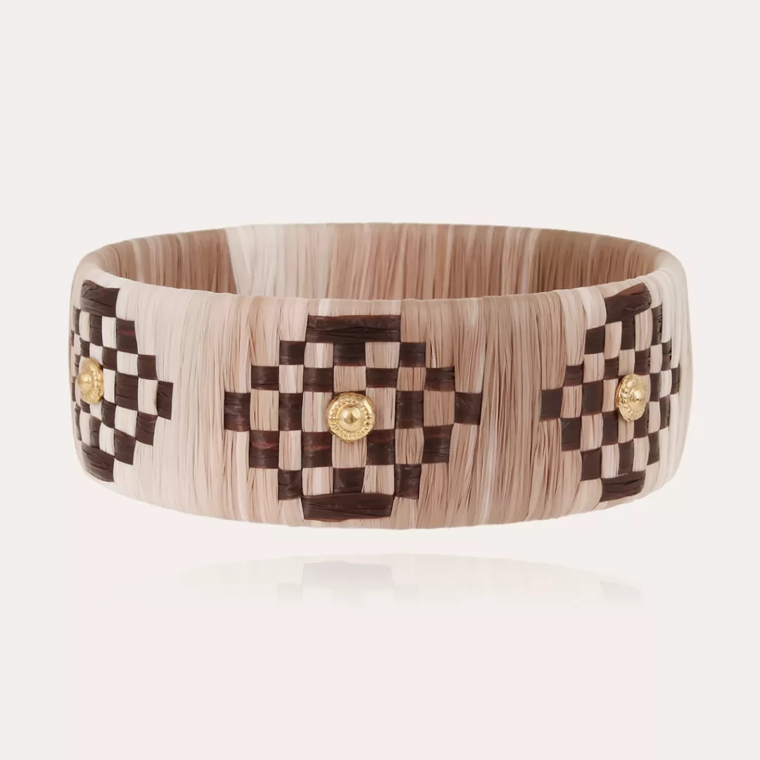 Gas Bijoux Bracelet Rofia Grand Modele Dore