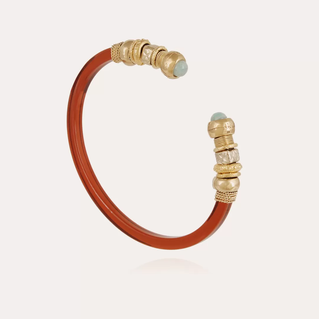 Gas Bijoux Bracelet Sari Bis Acetate Dore-Ambre